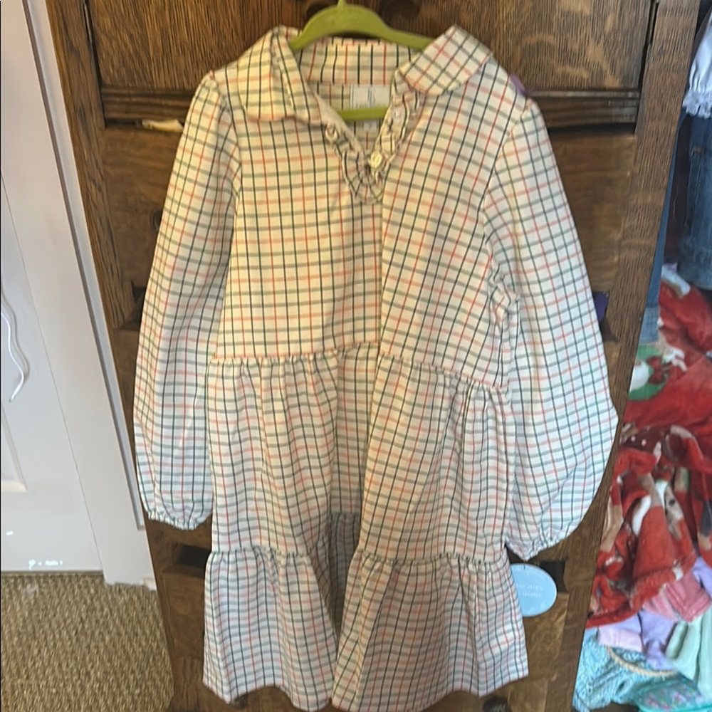 Plaid Long-Sleeve Dress